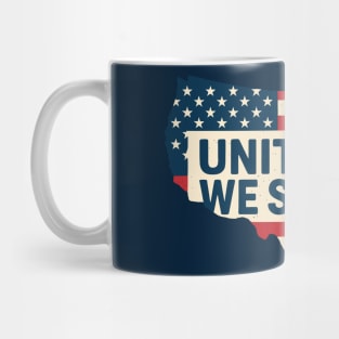 Clean united we stand patriotic map Mug